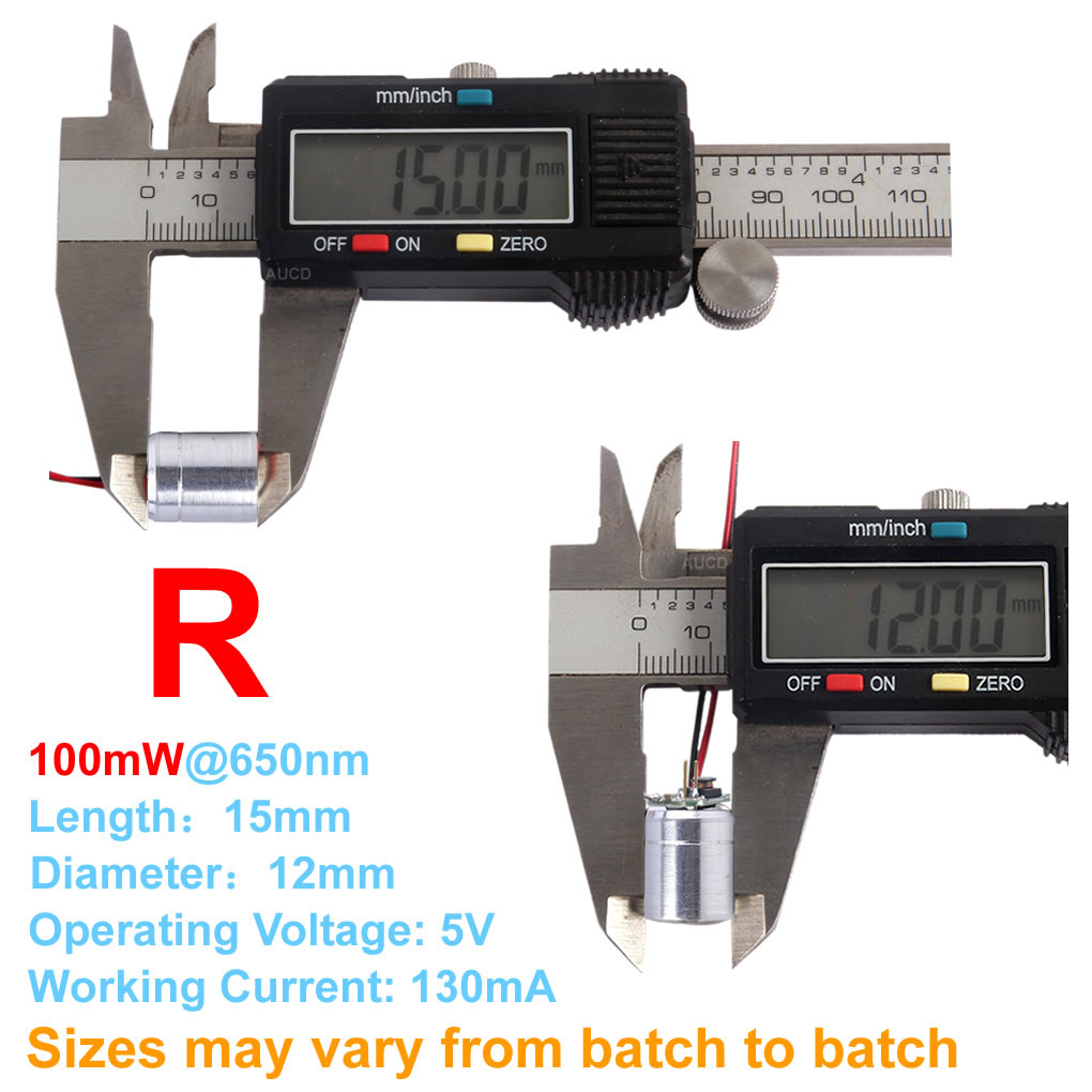 Φ12x15mm DC 5V Red-100mW Green - đánh giá và giá Industrial Blue Laser