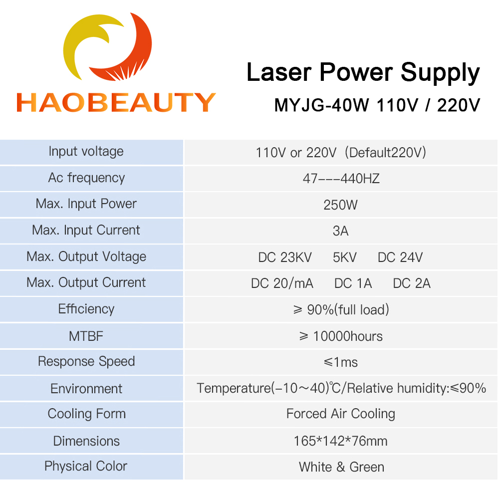 HAOBEAUTY MYJG-40 CO2 Laser Po - đánh giá và giá Industrial Laser Equipment