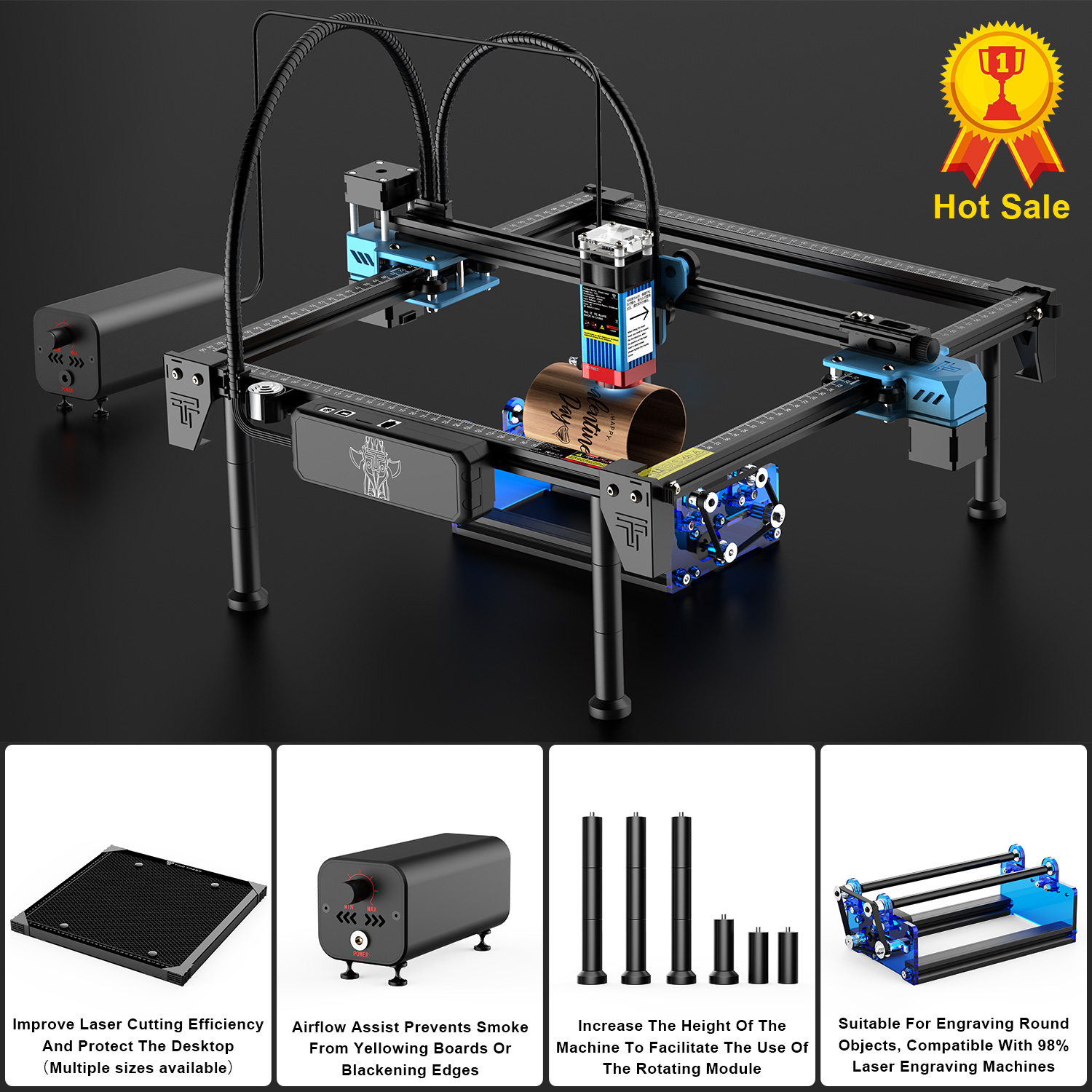 TwoTrees TTS-55Pro Beginner La - đánh giá và giá Industrial Laser Etching Machine