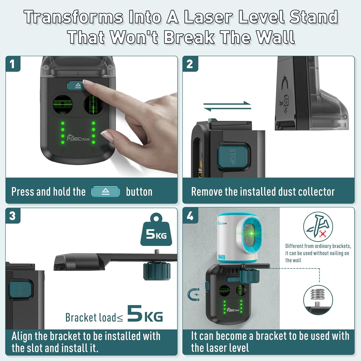 Decteam 4-in-1 Laser Level Dus - đánh giá và giá Industrial Laser Drill